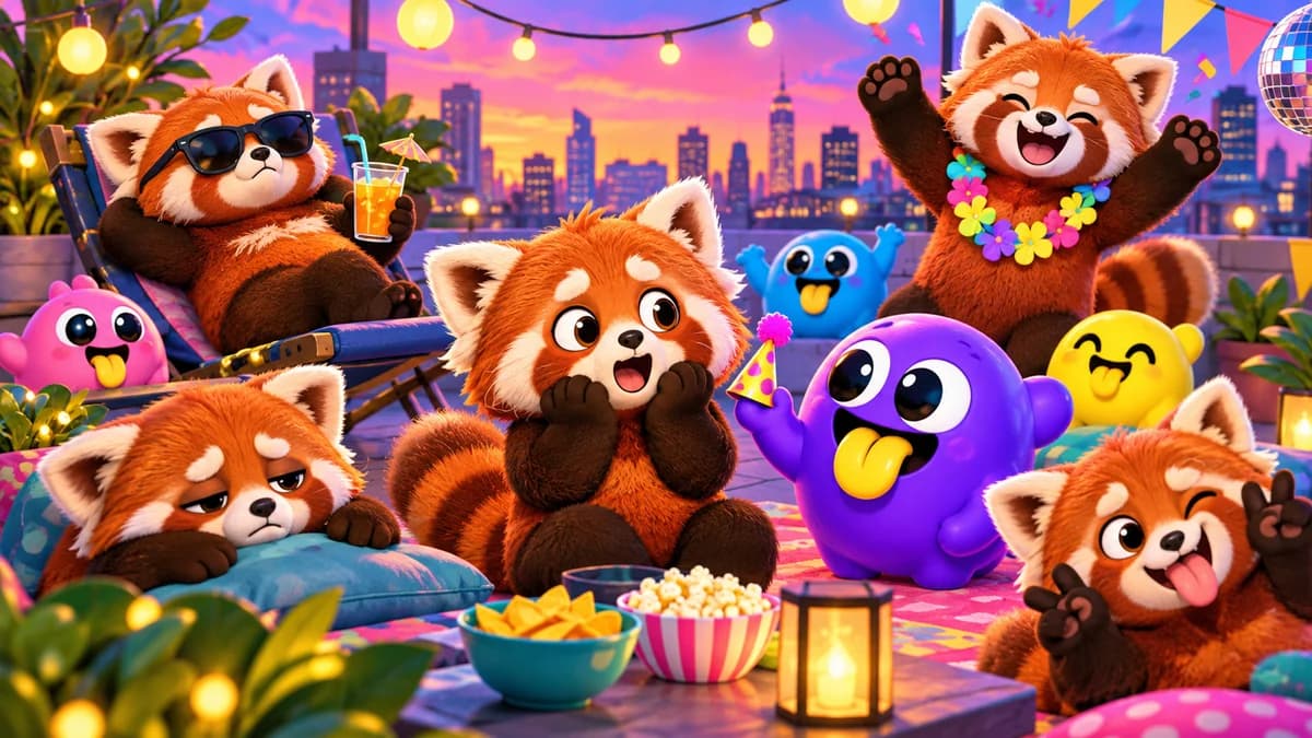 Which red panda are you at a party?