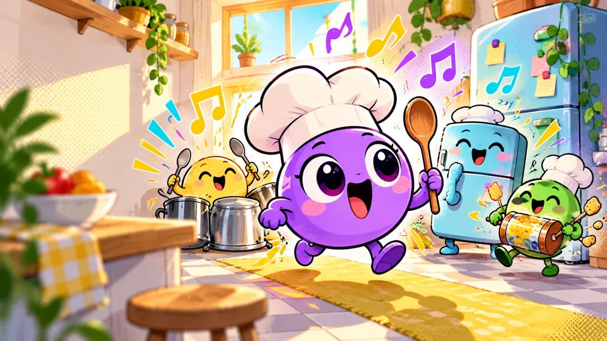 What music would play when I walk into the kitchen?